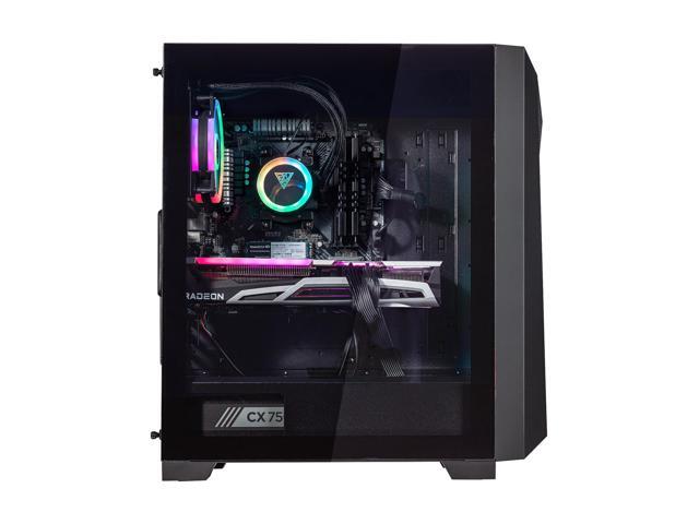 Velztorm Pilum Gaming Desktop PC (AMD Ryzen 7 5700X, AMD Radeon RX 9060 XT, 32GB DDR4, 2TB PCIe SSD, 120mm AIO, 750W PSU, RJ-45, 1 Display Port,...