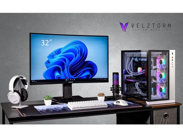 Velztorm Lux Lyte Custom Built Gaming Desktop PC (AMD Ryzen 9 - 5900X, AMD Radeon RX 9060 XT, 64GB DDR4, 2TB PCIe SSD, 360mm AIO, 1000W PSU, WiFi...