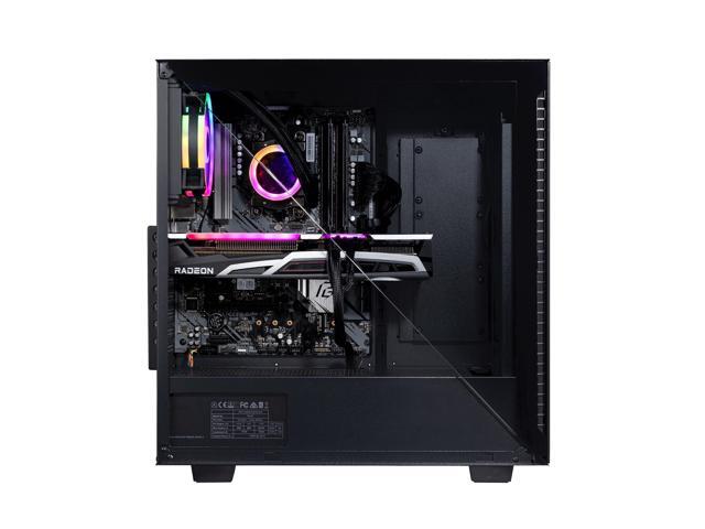 Velztorm Black Gladio Custom Built Gaming Desktop PC (AMD Ryzen 9 5900X, AMD Radeon RX 9060 XT, 32GB DDR4, 2TB PCIe SSD, 120mm AIO, 750W PSU,...