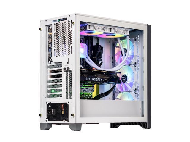 Velztorm White Armix Custom Built Gaming Desktop PC (AMD Ryzen 9 7900X, GeForce RTX 5060, 32GB DDR5, 2TB PCIe SSD, RGB Fans, 240mm AIO, 1000W PSU,...