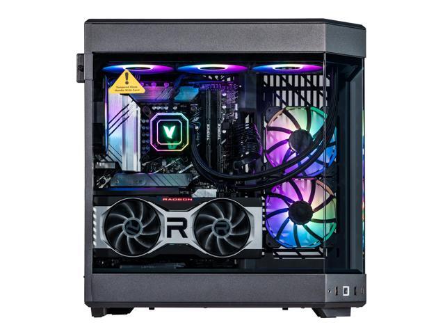 Velztorm Black Praetix Custom Built Gaming Desktop PC (Intel i9-14900K, AMD Radeon RX 9060 XT, 32GB DDR5, 2TB PCIe SSD, RGB Fans, 360mm AIO, 1000W...