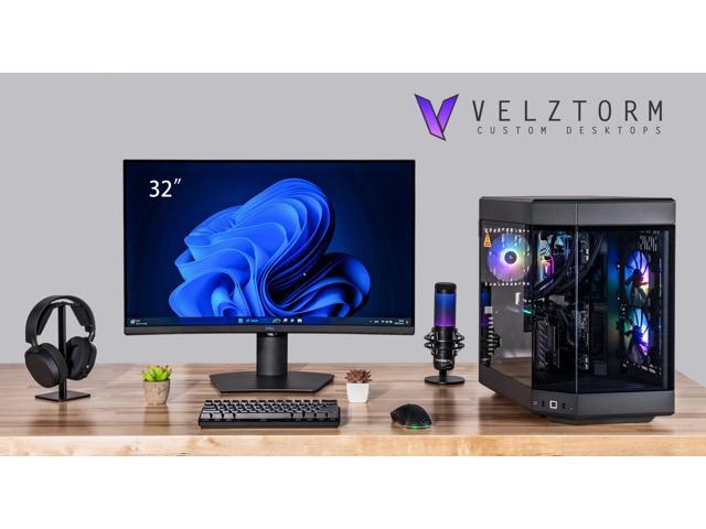 Velztorm Black Praetix Custom Built Gaming Desktop PC (Intel i9-14900K, GeForce RTX 5070, 64GB DDR5, 4TB PCIe SSD + 6TB HDD, RGB Fans, 360mm AIO,...