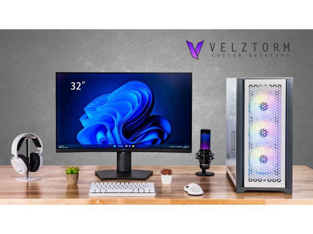 Velztorm White Aciex 3D Custom Built Gaming Desktop PC (AMD Ryzen 7 7800X3D, GeForce RTX 5070 Ti, 32GB DDR5, 2TB PCIe SSD, RGB Fans, 360mm AIO,...