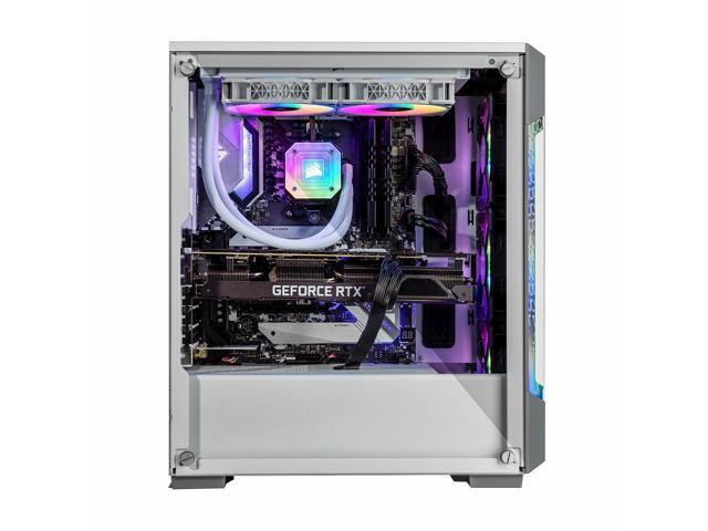 Velztorm White Ferrux Gaming Desktop PC (AMD Ryzen 9 - 5900X, GeForce RTX 5070 Ti, 32GB DDR4, 2TB PCIe SSD, 240mm AIO, 750W PSU, RJ-45, 1 Display...