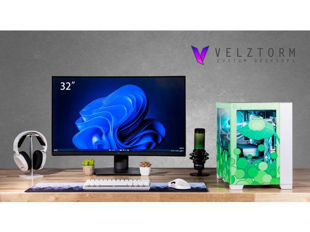 Velztorm Minty Frog Custom Built Gaming Desktop PC (AMD Ryzen 7 5700X 8-Core, Radeon RX 6900 XT, Wifi, Bluetooth, HDMI, USB 3.2, Display Port, Green)