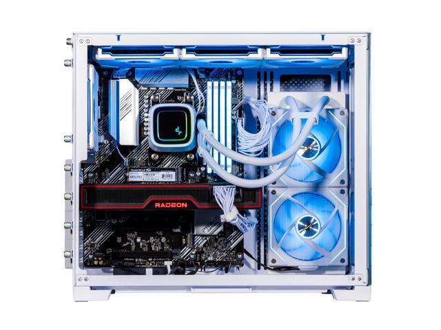 Velztorm Frosty Dragon Custom Built Gaming Desktop PC (AMD Ryzen 7 5700X, AMD Radeon RX 9060 XT, 32GB DDR4, 2TB PCIe SSD, RGB Fans, 240mm AIO, 850W...