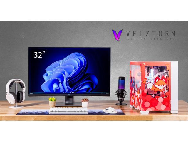 Velztorm Cinnamon Fox Custom Built Gaming Desktop PC (AMD Ryzen 7 5700X, AMD Radeon RX 9060 XT, 32GB DDR4, 2TB PCIe SSD, RGB Fans, 240mm AIO, 850W...