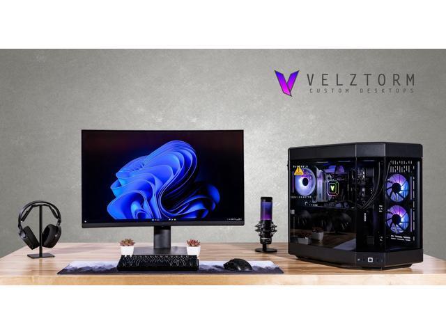 Velztorm Black Praetix 3D Gaming Desktop PC (AMD Ryzen 7 9800X3D, GeForce RTX 5080, 64GB DDR5, 2TB PCIe SSD + 6TB HDD, RGB Fans, 360mm AIO, 1000W...