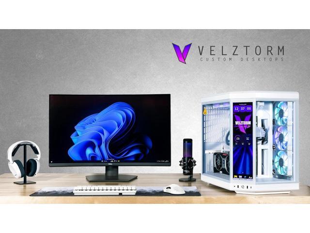Velztorm LCD Praetix Custom Built Y70 Touch Gaming Desktop PC (Intel i9-14900K, Radeon RX 9070 XT, 32GB DDR5, 2TB PCIe SSD, RGB Fans, 360mm AIO,...