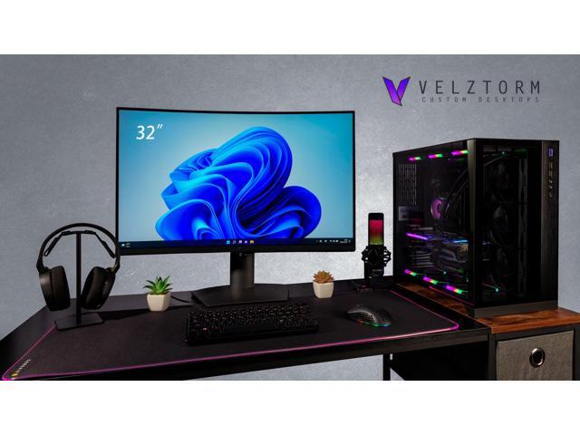 Velztorm Orix Gaming Desktop PC (Intel i9-12900K, AMD Radeon RX 9060 XT, 32GB DDR5, 2TB PCIe SSD, 360mm AIO, 850W PSU, WiFi 6E, Bluetooth 5.2,...