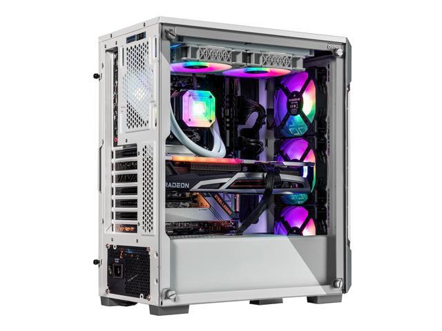 Velztorm White Ferrux Gaming Desktop PC (AMD Ryzen 9 - 5900X, Radeon RX 9070 XT, 32GB DDR4, 2TB PCIe SSD, 240mm AIO, 750W PSU, RJ-45, 1 Display...