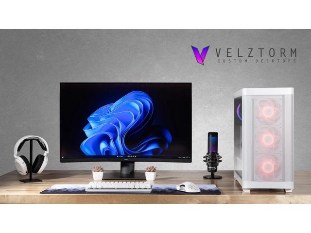 Velztorm White Pilum Custom Built Gaming Desktop PC (AMD Ryzen 7 5700X, Radeon RX 9070 XT, 32GB DDR4, 2TB PCIe SSD, RGB Fans, 120mm AIO, 750W PSU,...