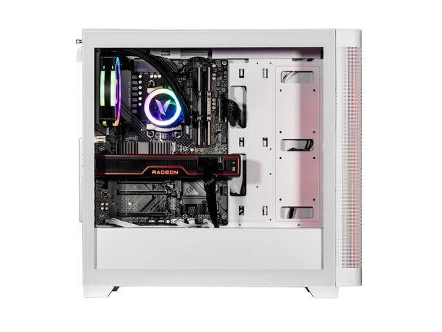 Velztorm White Pilum Custom Built Gaming Desktop PC (AMD Ryzen 7 5700X, Radeon RX 9070 XT, 32GB DDR4, 2TB PCIe SSD, RGB Fans, 120mm AIO, 750W PSU,...