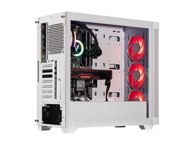 Velztorm White Pilum Custom Built Gaming Desktop PC (AMD Ryzen 7 5700X, Radeon RX 9070 XT, 32GB DDR4, 2TB PCIe SSD, RGB Fans, 120mm AIO, 750W PSU,...