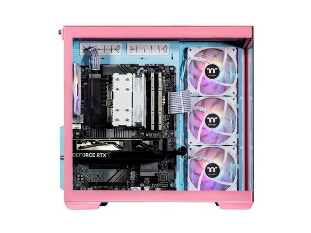 Velztorm Pink Fultix Gaming Desktop PC (AMD Ryzen 5-5500, GeForce RTX 5070 Ti, 32GB DDR4, 2TB PCIe SSD, RGB Fans, 750W PSU, WiFi 5, Bluetooth 5.0,...