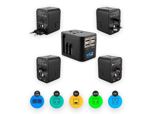 Worldwide All in One Universal USB charger (4 USB charging ports) with Wall AC Power Plug Travel Adapter for over 150 countries including...