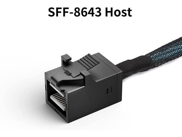 CableCreation 2-Pack 1.6FT/0.5M Internal HD Mini SAS (SFF-8643 Host) - 4X SATA (Target) Cable,SFF-8643 to 4X SATA Cable, SFF-8643 for Controller, 4...