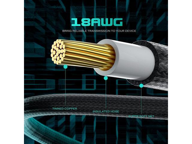 AsiaHorse Power Supply Sleeved Cable, 16AWG PSU Cables Internal Power Supplies Extension Cables 1x24Pin/2x4+4 EPS/3x6+2 PCI-E, 30cm Length with...