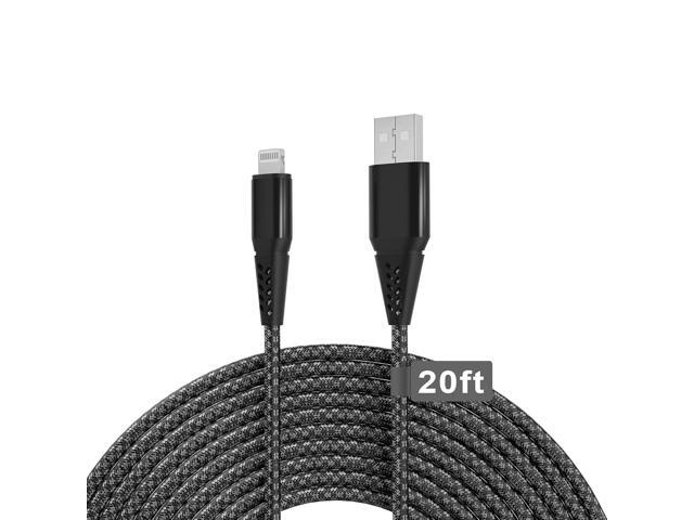 Long iPhone Charger Cord 20FT (6M) [Apple MFi Certified] Extra Long iPhone Cable Fast Apple Charger Cable Nylon Braided USB Lightning Cable 2.4A...