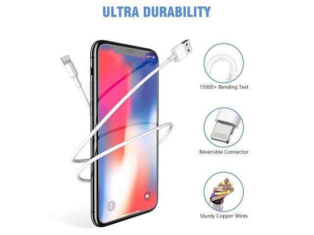 iPhone Charger,2Pack 6FT USB Wall ChargerMFi Certified USB iPhone Charger Cube Travel Plug Block with 6Foot Fast Charging Lightning Cable Cord for...