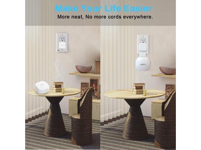Outlet Wall Mount Only for eero 6 & eero 6+ mesh Wi-Fi System, No Messy Wires & Space Saving Outlet Mount Holder for eero 6 Extender (3 Pack)