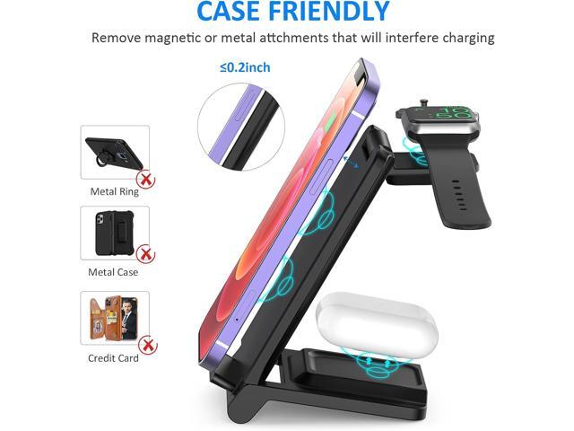 Wireless Charger, 3 in 1 Foldable Travel Charging Station,18W Fast Charging Charger for iPhone 16 15 14 13 12 Pro Max 8 Plus Galaxy S23,Portable...