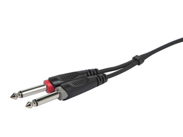 Monoprice Dual 1/4 Inch (TS) Male - 3 Meter (10 Feet) Instrument Cable Cord 26 AWG Conductors And Copper Braid Shielding