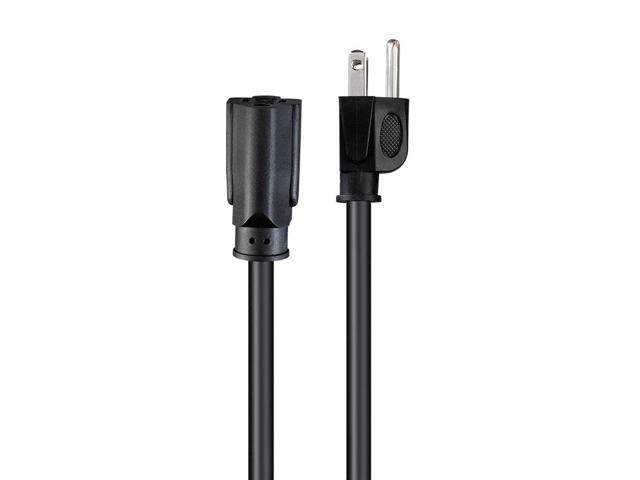 Monoprice Extension Cord - 10 Feet - Black NEMA 5-15P to NEMA 5-15R, 18AWG, 10A, SVT, 120V