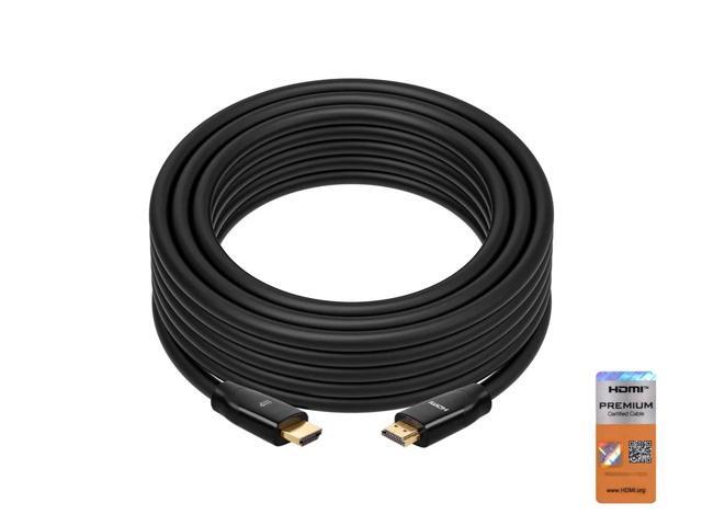 Monoprice HDMI Cable - 30 Feet - Black Certified Premium, High Speed, 4k@60Hz, HDR, 18Gbps, 24AWG, YUV 4:4:4, Compatible with UHD TV and More