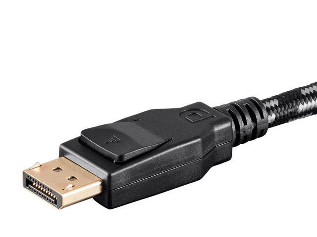 Monoprice Braided DisplayPort 1.4 Cable - 10 Feet - Gray, 8K Capable For Graphic Design, TV Walls and PC Gaming