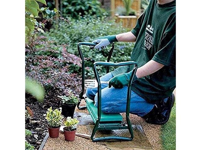 Garden Bench and Kneeler Stools Gardening with Side bag pockets for tool