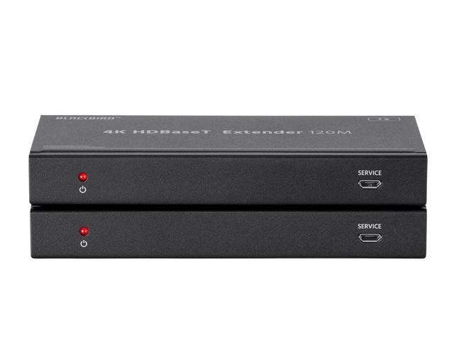 Monoprice Blackbird 4K HDBaseT Extender Kit, 120m, HDR, 18Gbps, 4K@60Hz, YCbCr 4:4:4, HDCP 2.2, PoC, RS-232, Loop Out and Bidirectional IR