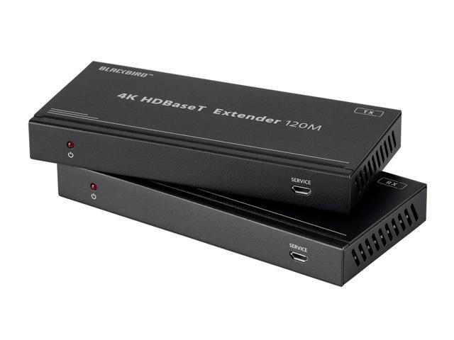 Monoprice Blackbird 4K HDBaseT Extender Kit, 120m, HDR, 18Gbps, 4K@60Hz, YCbCr 4:4:4, HDCP 2.2, PoC, RS-232, Loop Out and Bidirectional IR