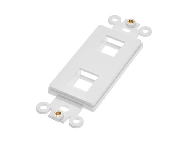 Monoprice Dcor Insert for Keystone 2 Hole - White for Home Office Install