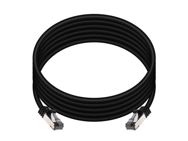 Monoprice Entegrade Series Cat8 26AWG S/FTP Ethernet Network Cable, 2GHz, 40G, 50ft, Black