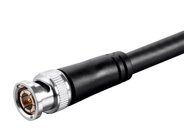 Monoprice SDI BNC Cable - 6 Feet - Black, 12Gbps, 16 AWG, Dual Copper, Aluminum Shielding, For Transmitting UHD-SDI Video Signals - Viper Series
