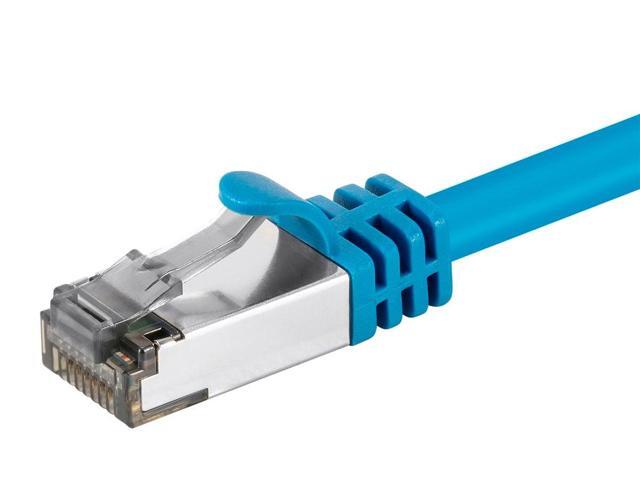 Monoprice Cat8 26AWG S/FTP Ethernet Network Cable - 25 Feet - Blue, 2GHz, 40Gbps, 3dB Headroom, Pure Bare Copper, PVC - Entegrade Series