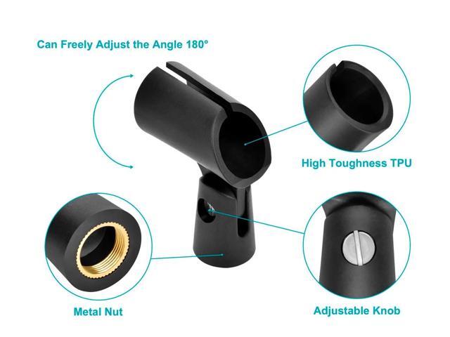 Monoprice Microphone Clip (5-Pack) With a Threaded Screw Insert, Designed to Securely Hold Handheld Microphones - Stage Right Series