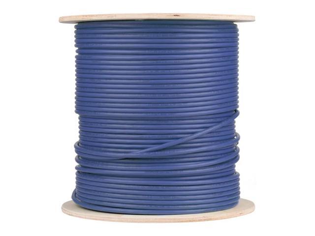 Monoprice Cat6A Ethernet Bulk Cable - 500 Feet - Blue, Solid - 550MHz, F/UTP, -CMR, Riser Rated - Pure Bare Copper Wire, -10G, 23AWG - RoHS (UL)...
