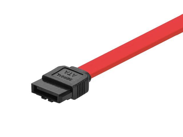 Monoprice SATA 6Gbps Straight Cable with Locking Latch - 0.83 Feet - Red Compatible with SSD, CD Writer, CD Driver, SATA HDD