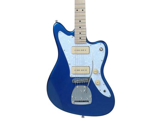 Monoprice Offset OS40 DLX Plus Alder Electric Guitar with Gig Bag, Alder Body, Soapbar Pickups, Maple Neck - Indio Series