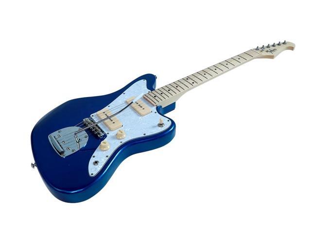 Monoprice Offset OS40 DLX Plus Alder Electric Guitar with Gig Bag, Alder Body, Soapbar Pickups, Maple Neck - Indio Series