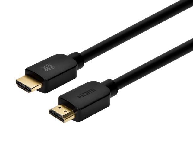 Monoprice Ultra 8K HDMI Cable - 8 Feet - Black No Logo, High Speed, 8K@60Hz, 48Gbps, Dynamic HDR, eARC, Compatible With PS5 / Xbox Series X &...