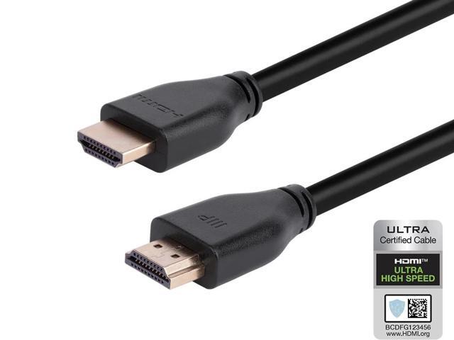 Monoprice 8K HDMI 2.1 Cable - 10 Feet - Black Ultra High Speed, 48Gbps, Compatible with Sony PS5 / Microsoft / Xbox Series X & Series S and More