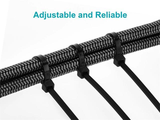 4-inch Cable Tie, 100pcs/Pack, 18 lbs Max Weight - Black