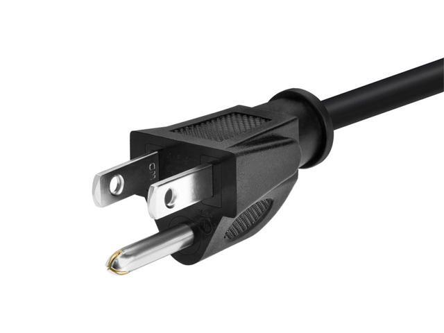 Monoprice Power Cord - 1 Feet - Black NEMA 5-15P to IEC 60320 C5, 3-Prong, 18AWG, 10A Max Current, 125V