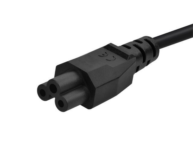 Monoprice Power Cord - 1 Feet - Black NEMA 5-15P to IEC 60320 C5, 3-Prong, 18AWG, 10A Max Current, 125V
