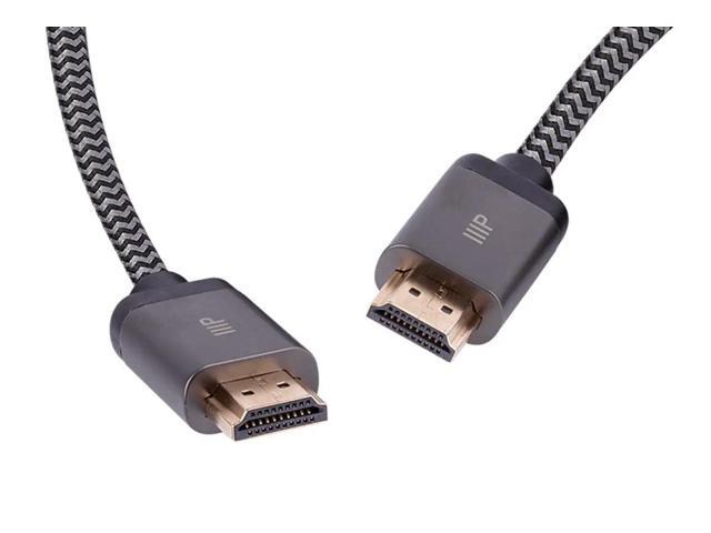 Monoprice 8K Certified Braided Ultra High Speed HDMI Cable - 25 Feet - Black HDMI 2.1, 8K@60Hz, 48Gbps, CL2 In-Wall Rated, 24AWG, Compatible with...