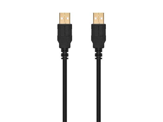 Monoprice USB 2.0 Cable - 10 Feet - Black USB Type-A Male to USB Type-A Male, 28/24AWG, Gold Plated for Data Transfer Hard Drive Enclosures,...