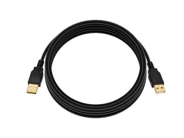 Monoprice USB 2.0 Cable - 10 Feet - Black USB Type-A Male to USB Type-A Male, 28/24AWG, Gold Plated for Data Transfer Hard Drive Enclosures,...